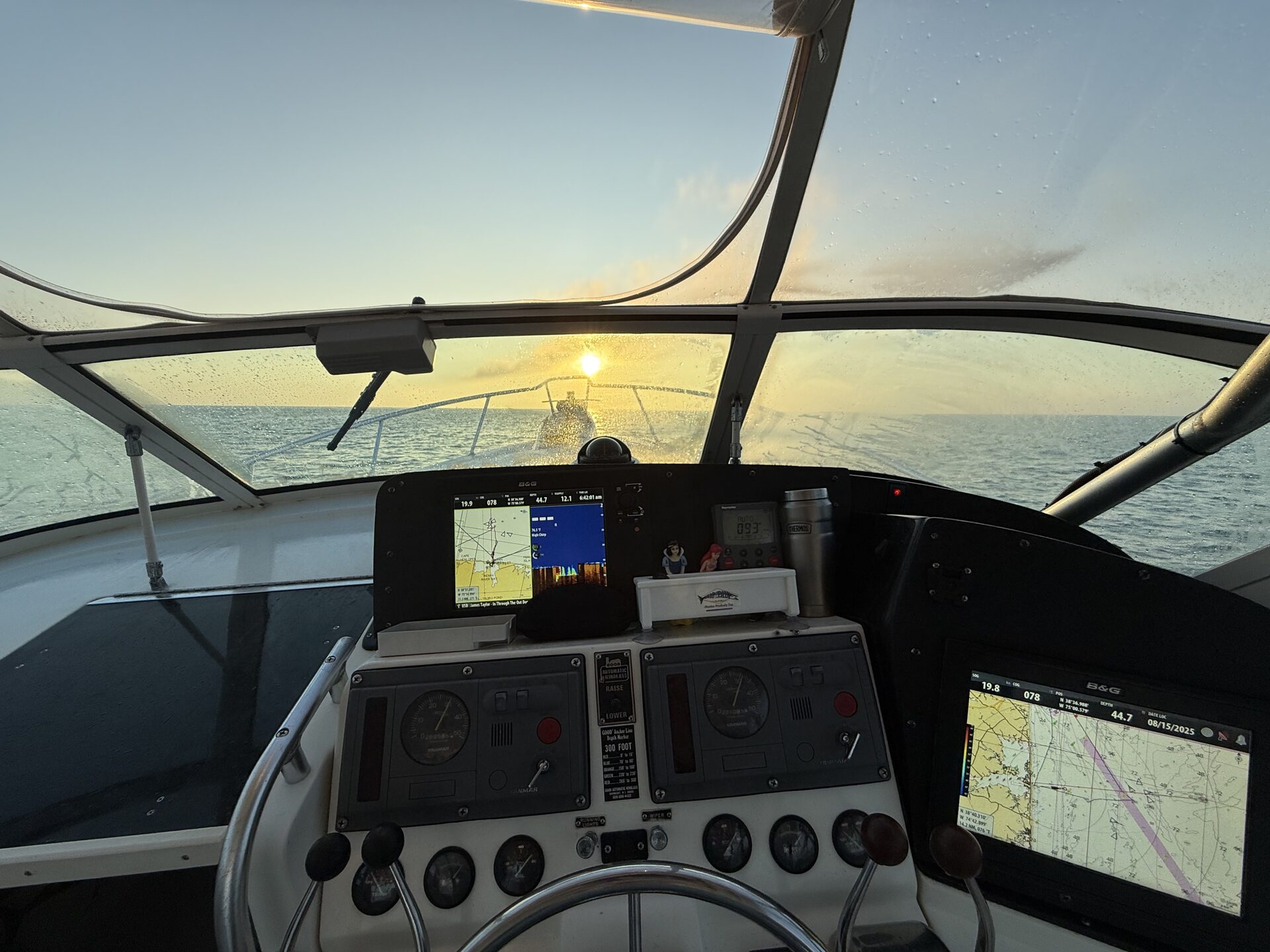Offshore at sunrise
